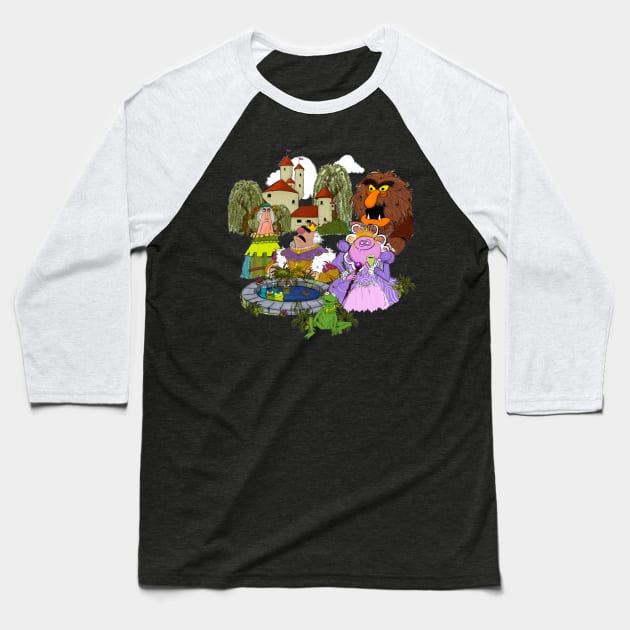 Muppet Frog Prince Baseball T-Shirt by Debra Forth